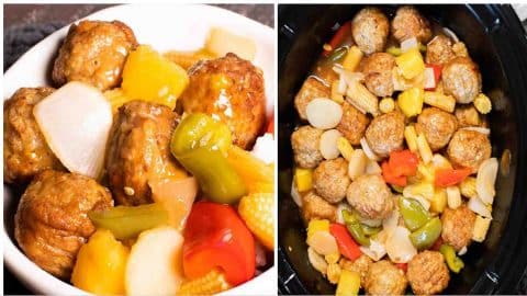 Slow Cooker Sweet and Sour Meatballs Recipe | DIY Joy Projects and Crafts Ideas