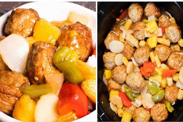 Slow cooker sweet and sour meatballs recipe