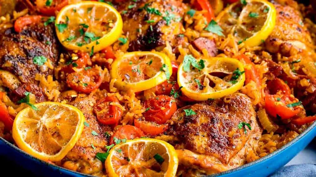 One-pan spanish chicken and dirt rice recipe