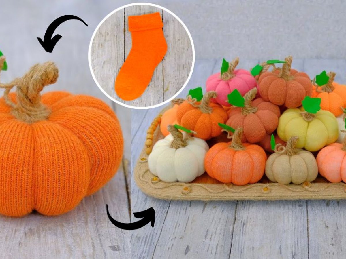 10-Minute Sock Pumpkins (Video) - Gluesticks Blog