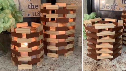 Dollar Tree DIY Wooden Blocks Lantern Tutorial | DIY Joy Projects and Crafts Ideas