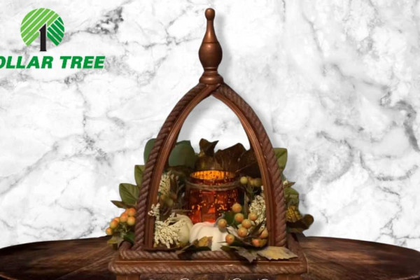 Dollar Tree Race Track Lantern DIY