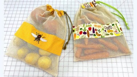 Easy DIY Drawstring Produce Bag Sewing Tutorial | DIY Joy Projects and Crafts Ideas