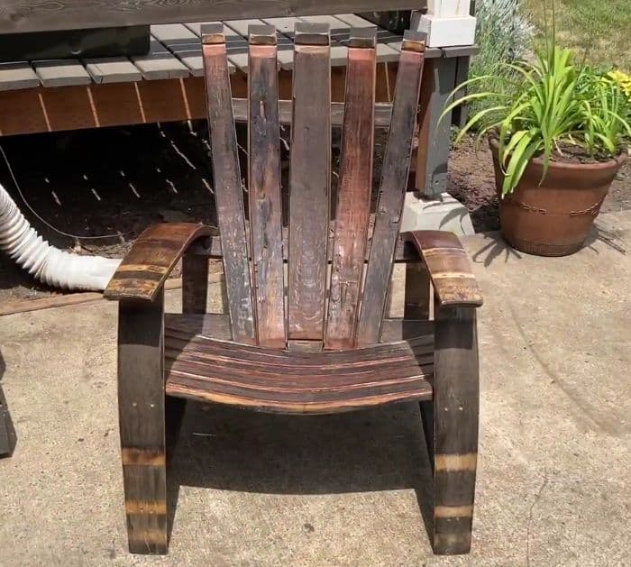 Repurposed DIY Wine Barrel Chair Tutorial