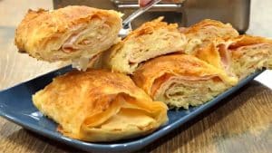 Easy Flakey Ham and Cheese Roll