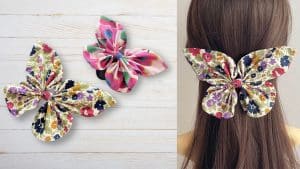 Easy Large Fabric Butterfly Hair Clips DIY