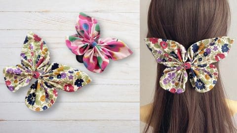 Easy Large Fabric Butterfly Hair Clips DIY | DIY Joy Projects and Crafts Ideas