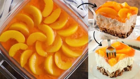 Easy Peach Pretzel Jell-O Salad Recipe | DIY Joy Projects and Crafts Ideas
