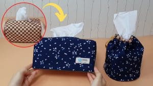 How To Sew A Reversible Fabric Tissue Box Cover