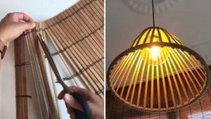 DIY Lamp Shade From an Old Bamboo Placemat