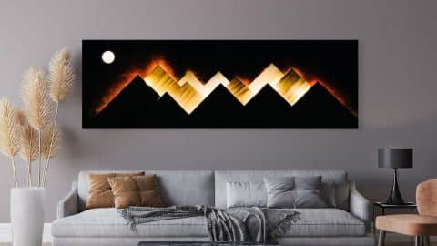 Lighted Mountain Wood Wall Art DIY | DIY Joy Projects and Crafts Ideas