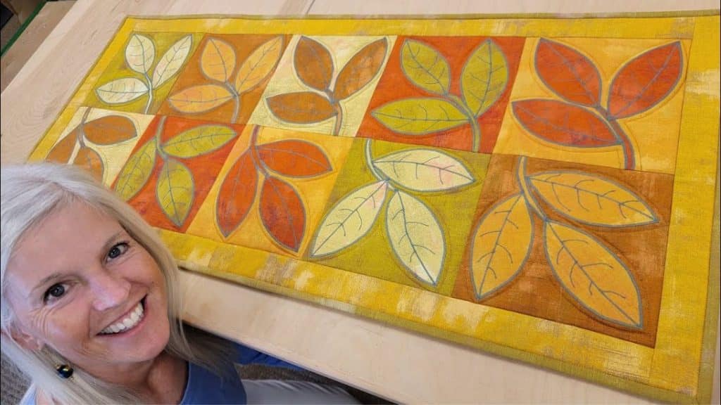 Lovely Leaf Applique Table Runner Quilt Tutorial