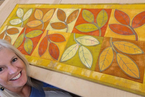 Lovely Leaf Applique Table Runner Quilt Tutorial