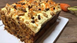 Moist Carrot Loaf Cake With Cream Cheese Frosting