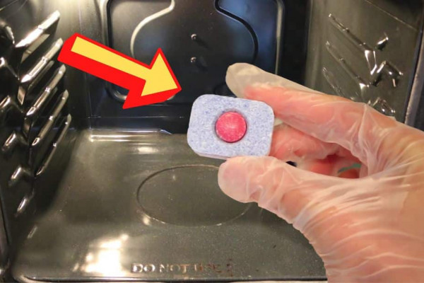 Oven Cleaning Hack With A Dishwasher Tablet