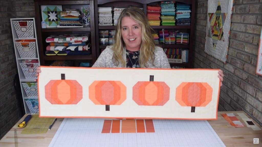 Pumpkin Patch Quilted Block