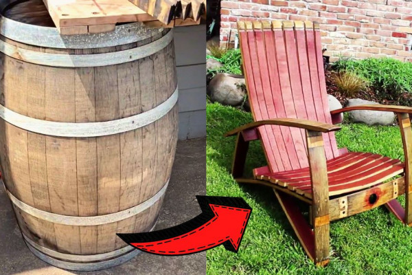 Repurposed DIY Wine Barrel Chair Tutorial