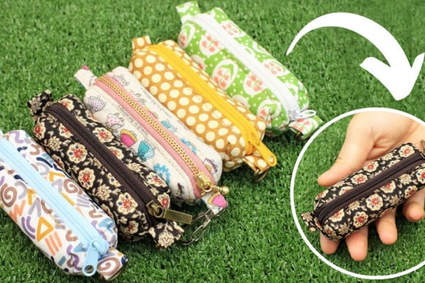 Scrap Fabric Tiny Box Pouch Sewing Tutorial