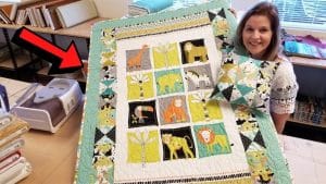 Simple Baby Quilt Using 1 Panel & 1 Charm Pack