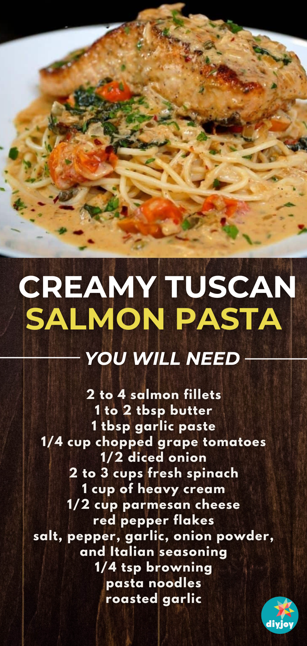 _Simple Creamy Tuscan Salmon Pasta Recipe
