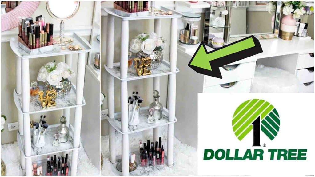 DIY bookshelf using Dollar Tree items