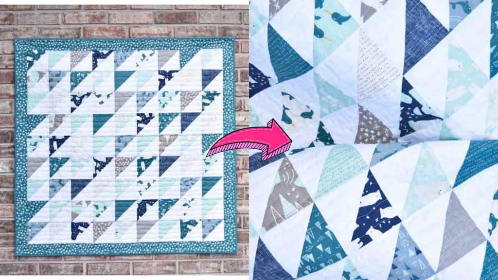 Charming triangles baby quilt tutorial