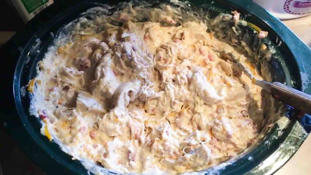 Crock pot cheesy bacon ranch chicken recipe