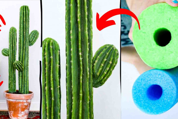 Easy DIY big cactus plant tutorial