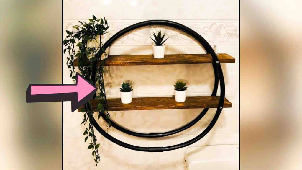 Easy hula hoop shelf tutorial