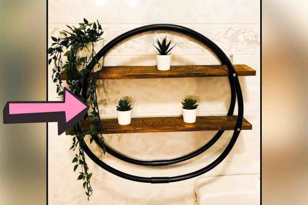 Easy hula hoop shelf tutorial