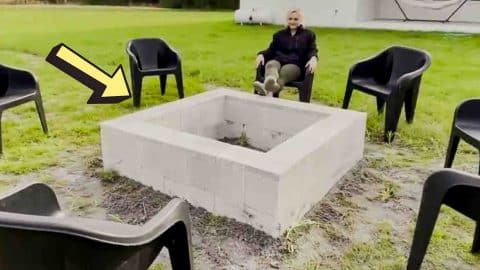 Easy DIY Square Fire Pit Using Cinder Blocks | DIY Joy Projects and Crafts Ideas