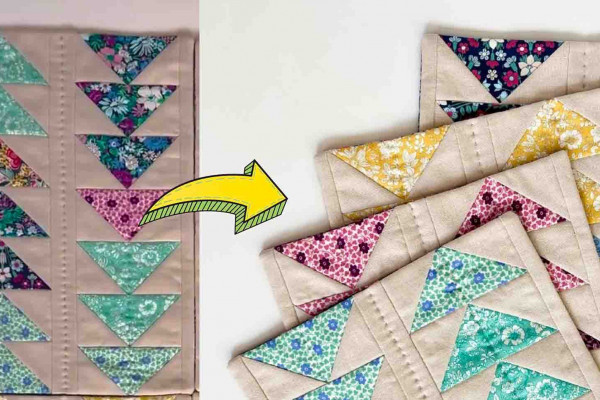 flying geese quilt placemat tutorial