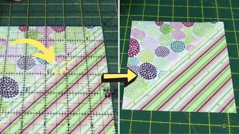 How To Square Up A Half Square Triangle Quilting Block | DIY Joy Projects and Crafts Ideas