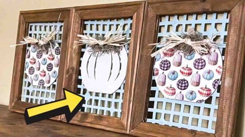 Large Fall Wall Decor Using Dollar Tree Sink Mats | DIY Joy Projects and Crafts Ideas