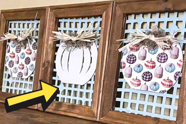 Large fall wall decor using Dollar Tree sink mats