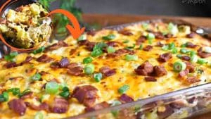 Loaded Baked Potato Casserole With Chicken Recipe