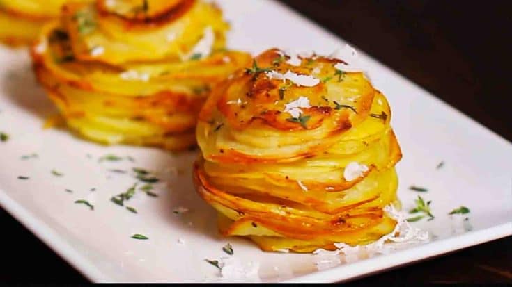 Easy Parmesan Potato Stacks Recipe - DIY Joy