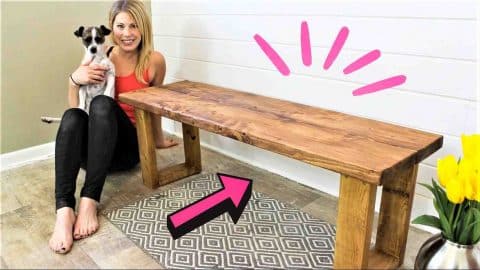Easy DIY $15 Bench Under 15 Minutes | DIY Joy Projects and Crafts Ideas