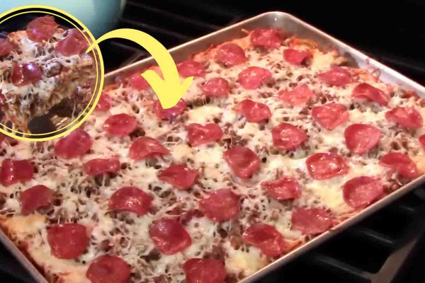 Spaghetti pizza casserole recipe