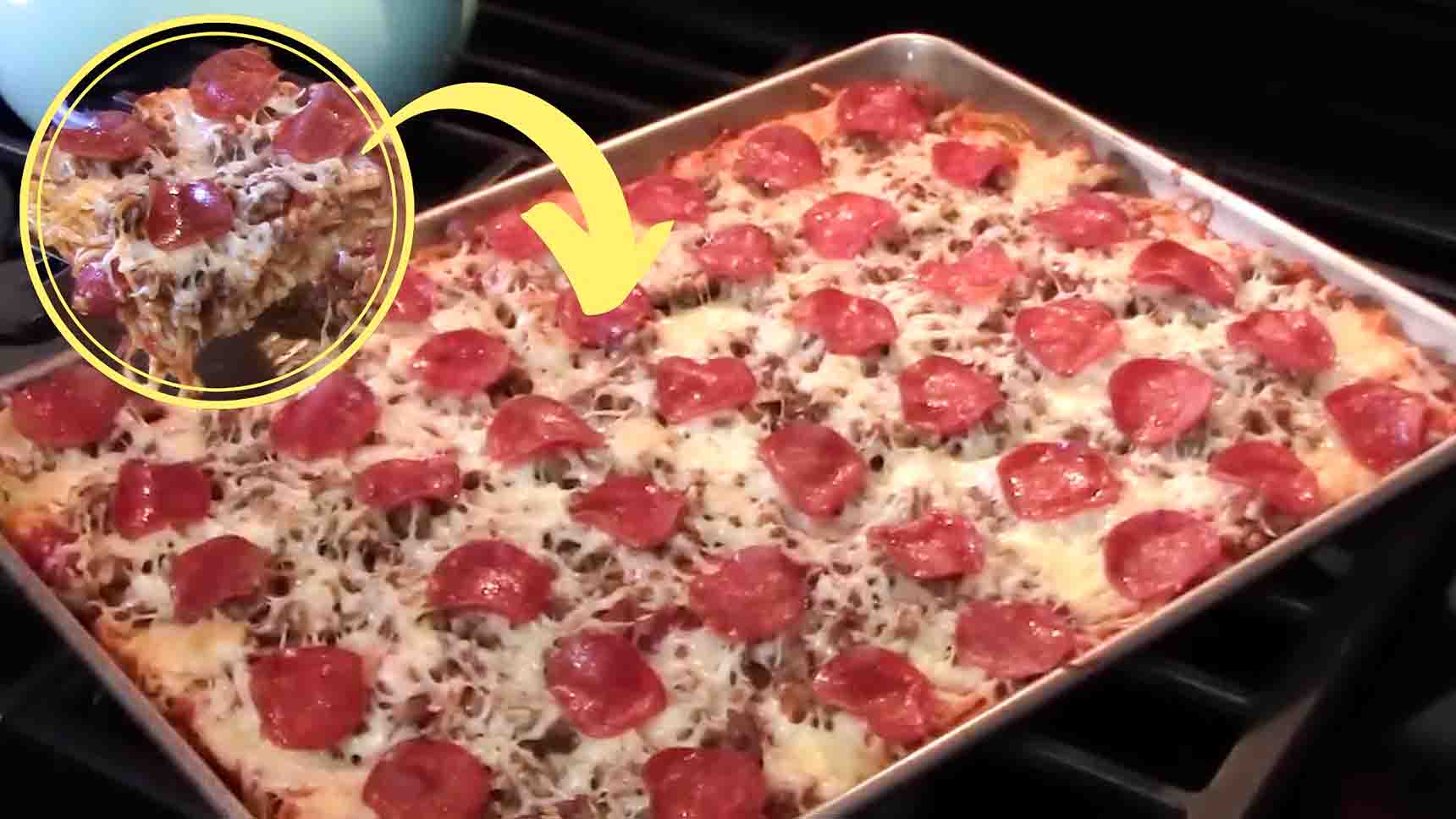 Spaghetti Pizza Casserole Recipe | DIY Joy Projects and Crafts Ideas