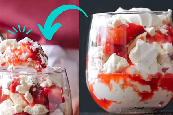Strawberry eton mess dessert recipe