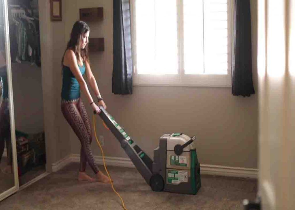 Deep cleaning your carpet with a steam cleaning machine
