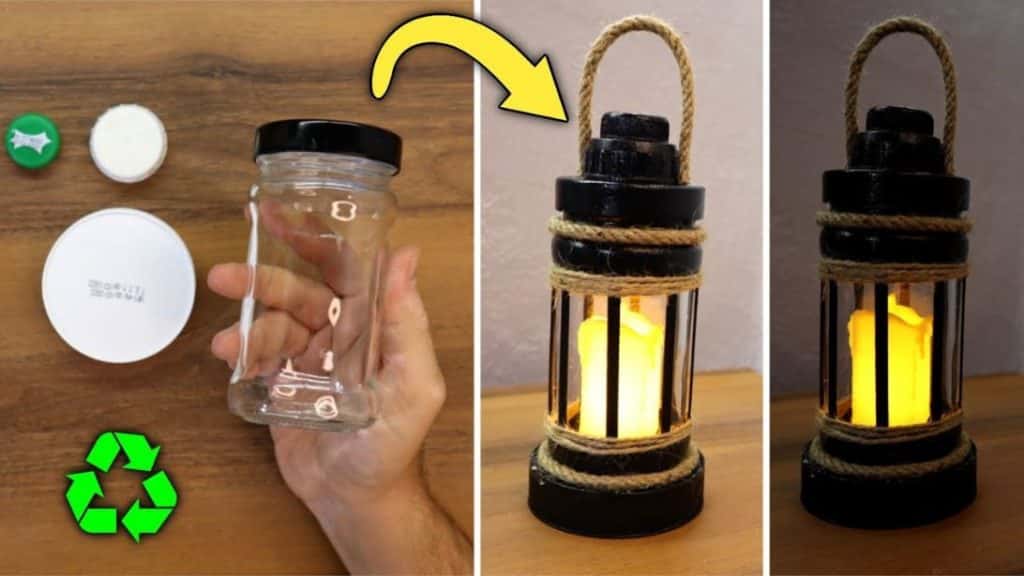 DIY Candle Holder from Glass Jar