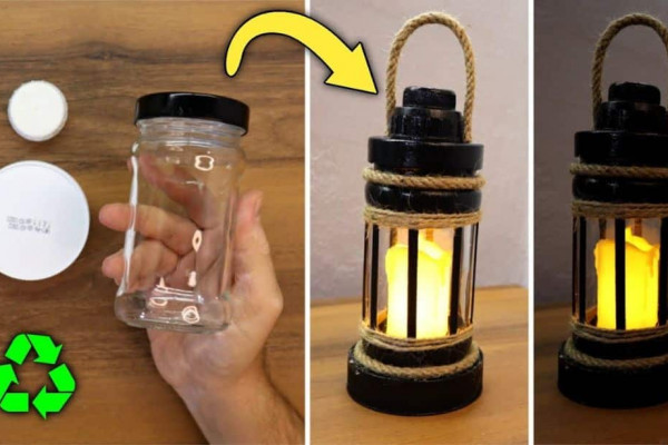 DIY Candle Holder from Glass Jar