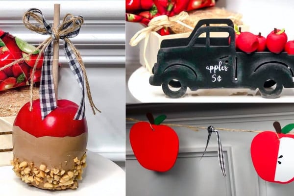 DIY Dollar Tree Fall Apple Home Decor