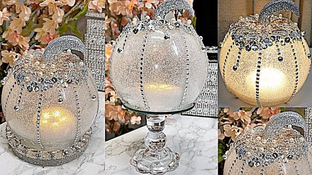 DIY Lighten Mirror Pumpkin Decor