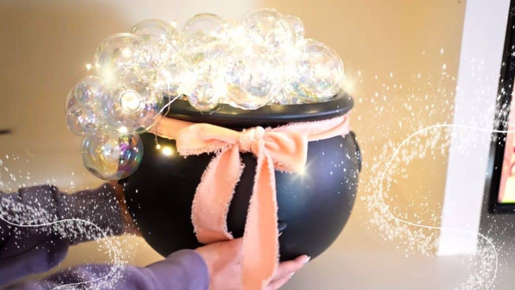 DIY Witch Cauldron Halloween Decor