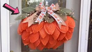 How to Make a Dollar Tree Pumpkin Wreath