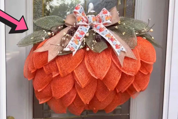 Dollar Tree Pumpkin Wreath