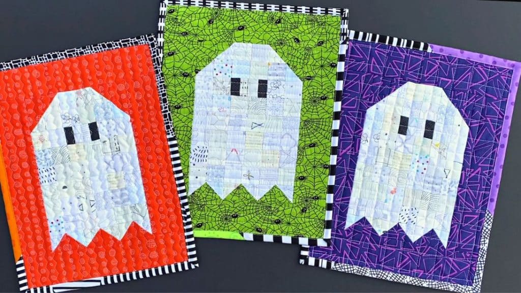 Easy Cute Mini Ghost Quilt Tutorial